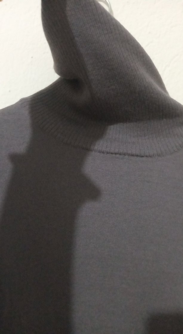 Gri Kadın Uzun Kollu Boğazlı Triko - Görsel 2