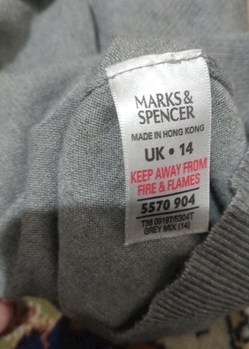 marks spenser Gri Kadın Boğazlı Triko Kazak - Görsel 5