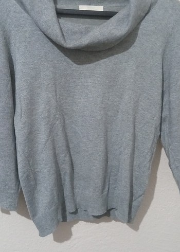 marks spenser Gri Kadın Boğazlı Triko Kazak - Görsel 3