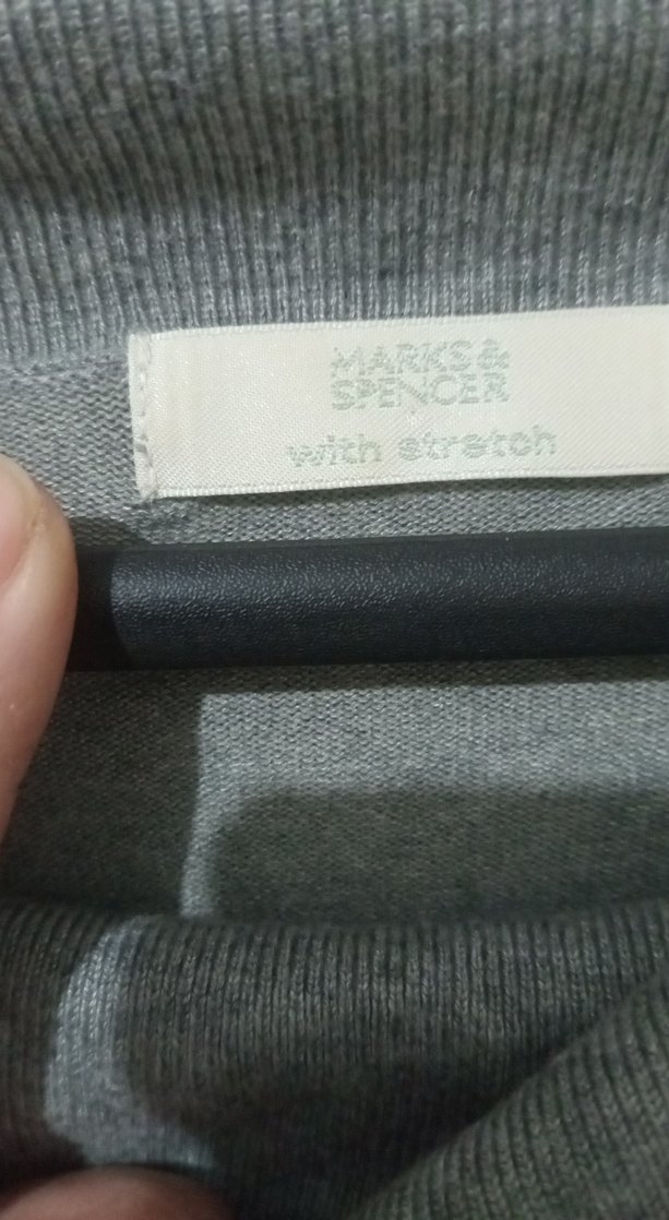 marks spenser Gri Kadın Boğazlı Triko Kazak - Görsel 2