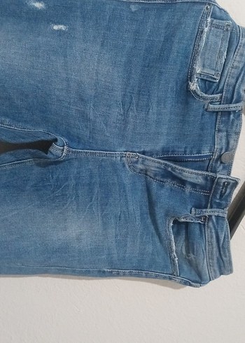 Kadın Mavi Bol Kesim Denim Jean - Görsel 5