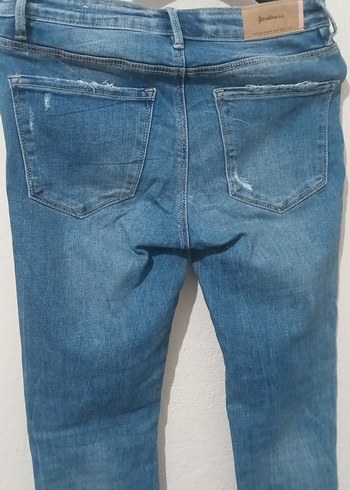 Kadın Mavi Bol Kesim Denim Jean - Görsel 8