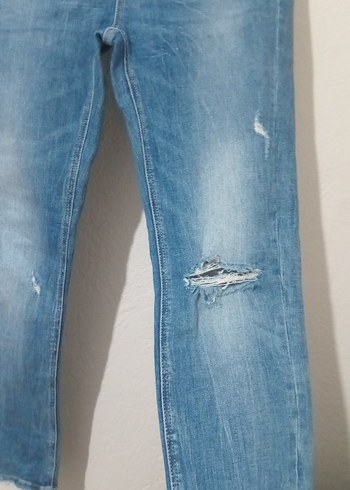 Kadın Mavi Bol Kesim Denim Jean - Görsel 3