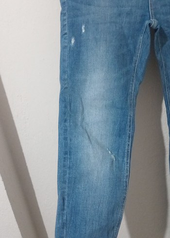 Kadın Mavi Bol Kesim Denim Jean - Görsel 4
