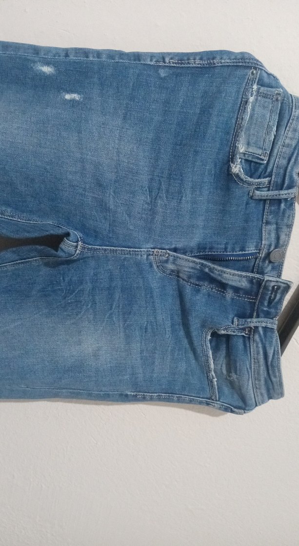 Kadın Mavi Bol Kesim Denim Jean - Görsel 5