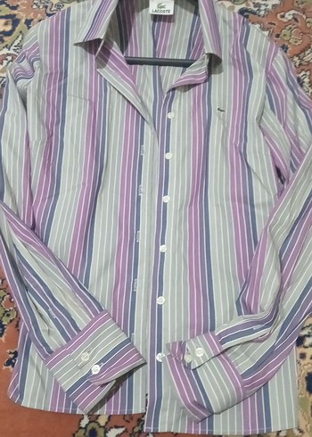 Lacoste Mor Çizgili Uzun Kollu Kadın Gömlek - Görsel 6