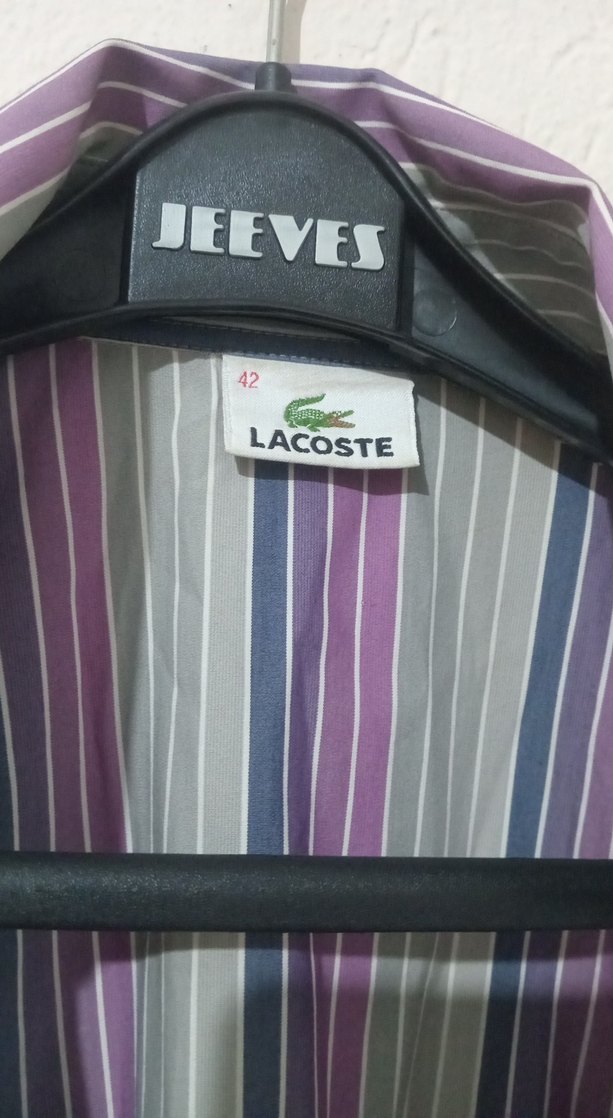 Lacoste Mor Çizgili Uzun Kollu Kadın Gömlek - Görsel 2