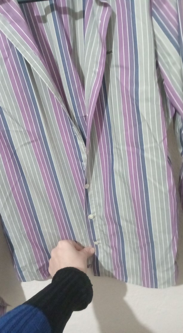 Lacoste Mor Çizgili Uzun Kollu Kadın Gömlek - Görsel 4