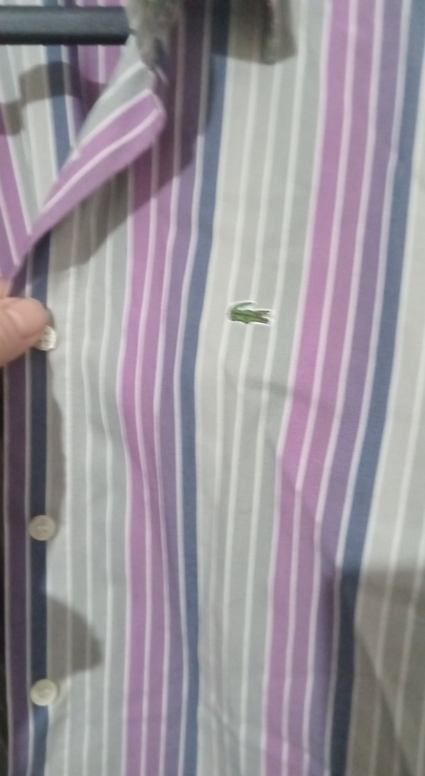 Lacoste Mor Çizgili Uzun Kollu Kadın Gömlek - Görsel 5
