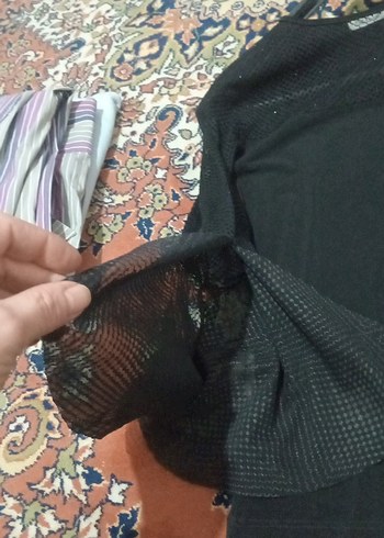 Siyah Triko Gotik Uzun Kollu Bluz - Görsel 6