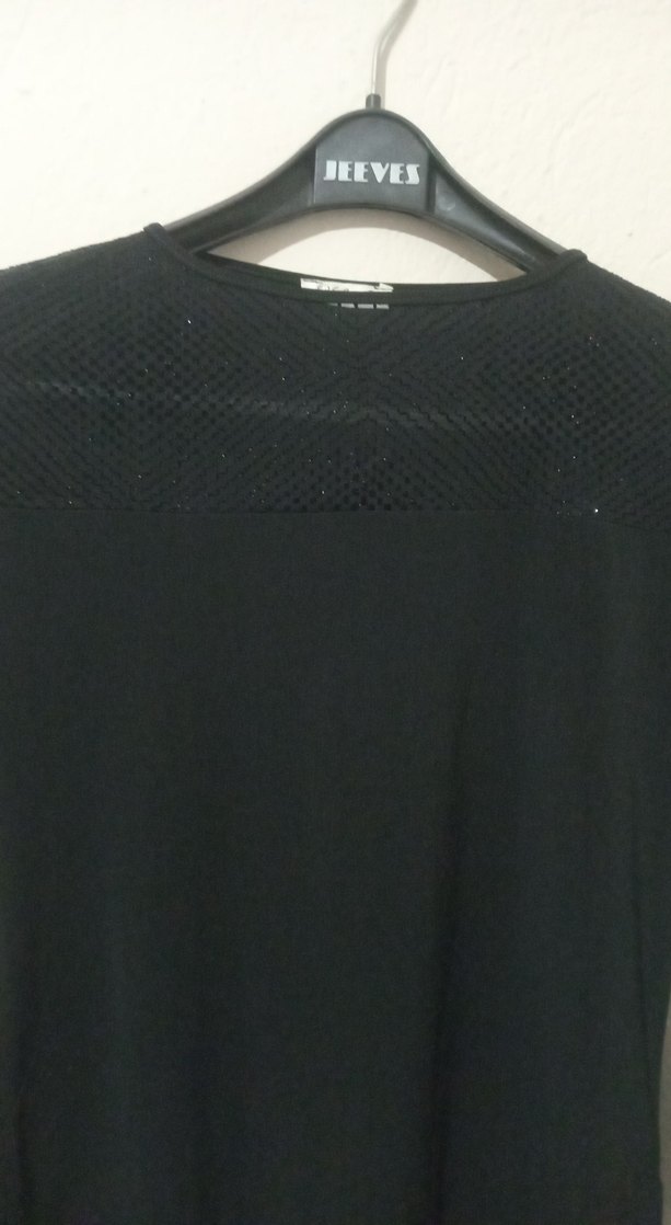 Siyah Triko Gotik Uzun Kollu Bluz - Görsel 2