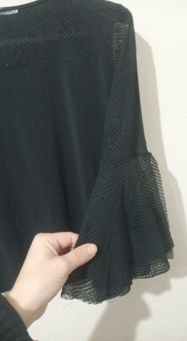 Siyah Triko Gotik Uzun Kollu Bluz - Görsel 4