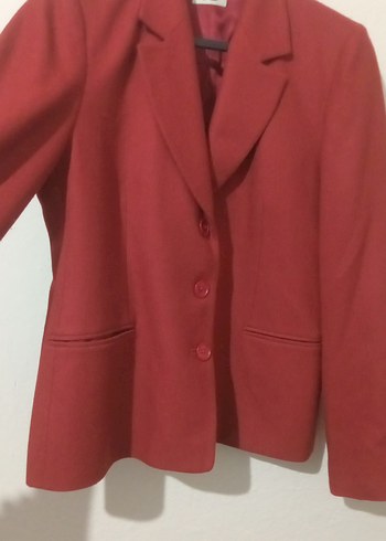 Klasik Kırmızı Kadın Blazer Ceket - Görsel 2
