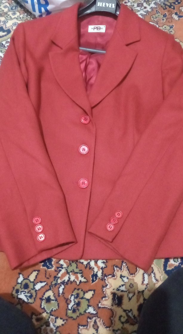 Klasik Kırmızı Kadın Blazer Ceket - Görsel 5