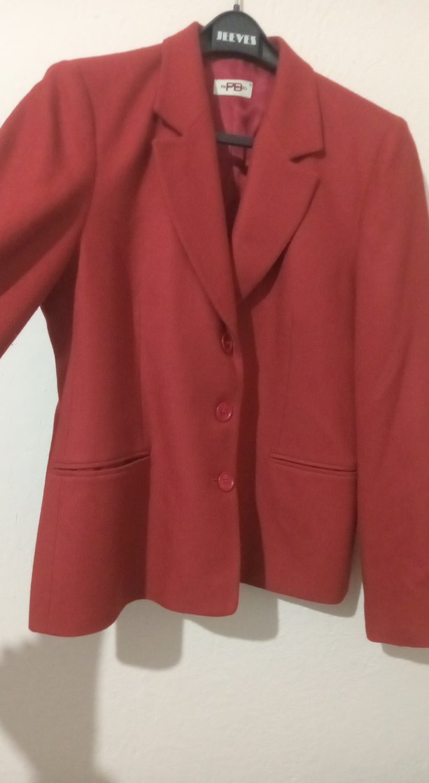 Klasik Kırmızı Kadın Blazer Ceket - Görsel 2