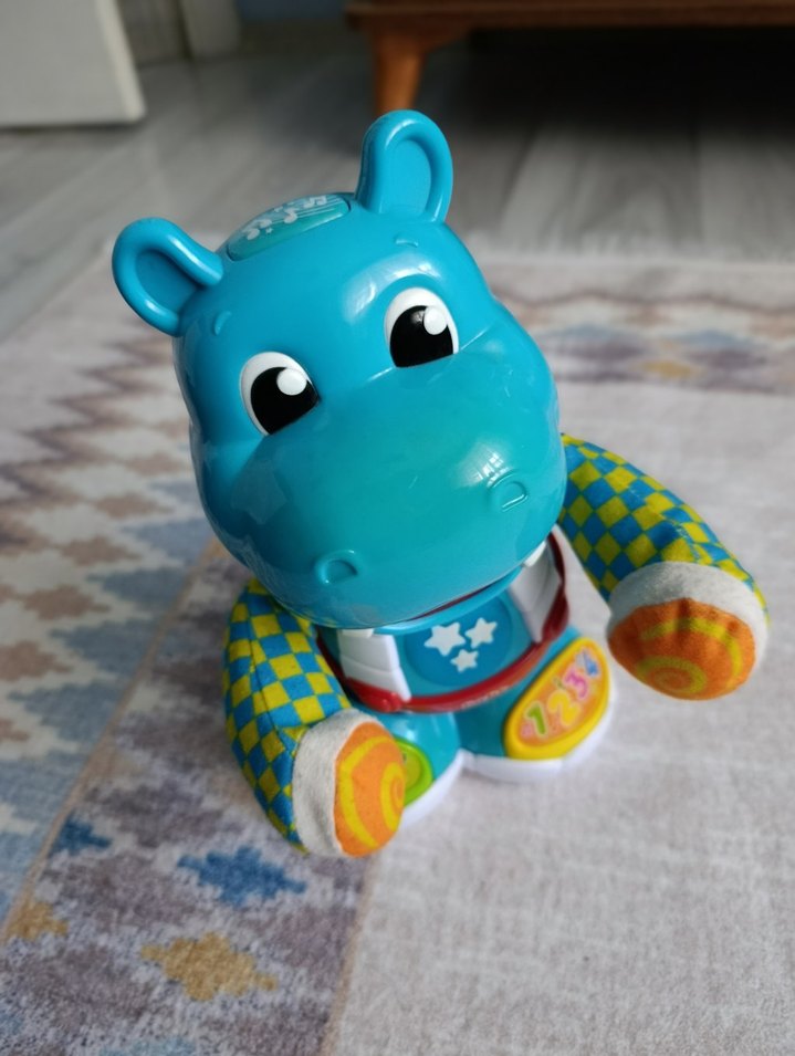 Renkli Mavi Eğitici Oyuncak Hipopotam - Görsel 2