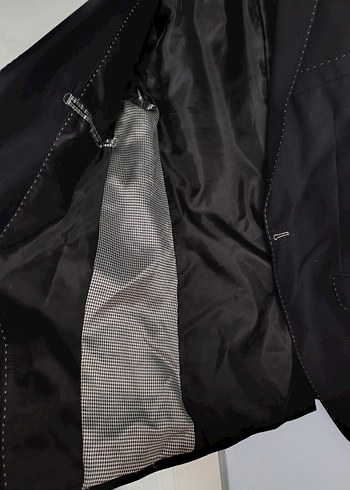 Siyah Erkek Düz Kesim Ofis Takım Ceketi - Görsel 5