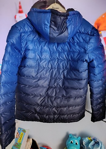 Erkek  Fermuarlı Mavi Bağlamalı Mont - Görsel 8