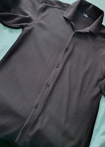 Düğmeli Siyah Kadın Uzun Kollu Gömlek - Görsel 7
