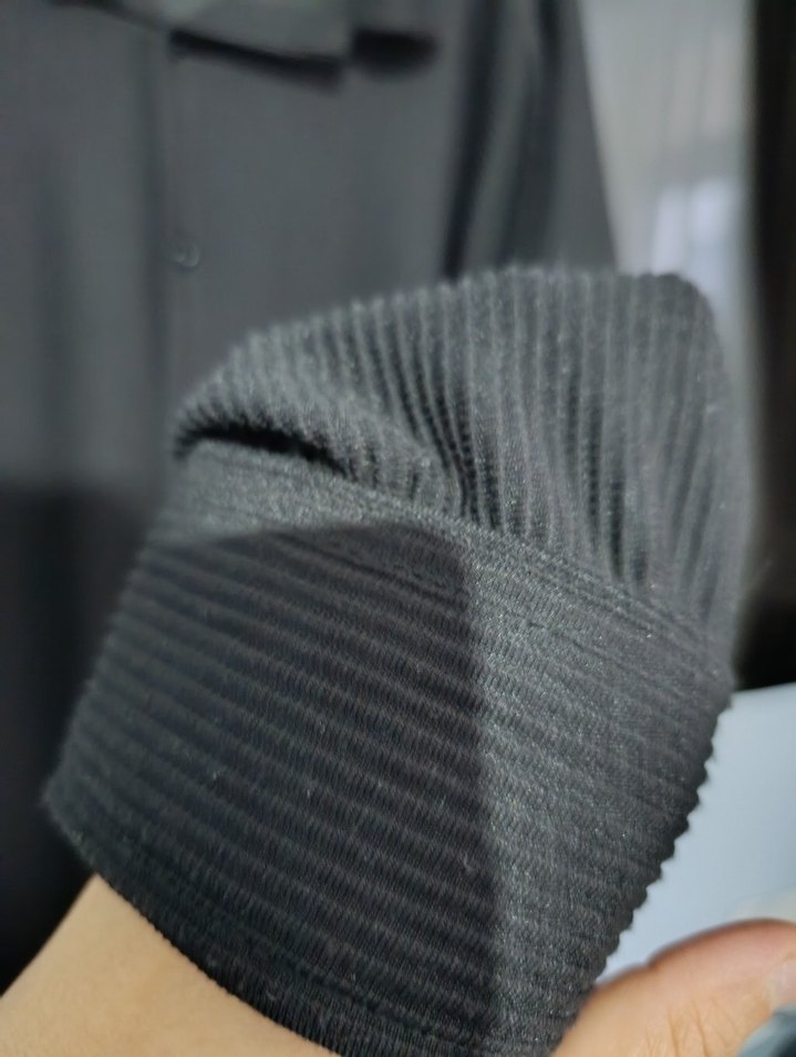 Düğmeli Siyah Kadın Uzun Kollu Gömlek - Görsel 5