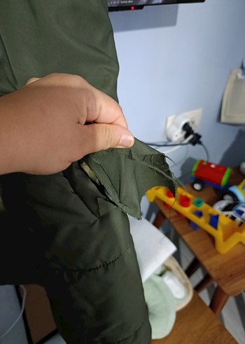 Kadın Haki Kapüşonlu Midi Yelek - Görsel 6