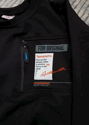 Erkek Çocuk Siyah Fermuarlı Sweatshirt - Görsel 3