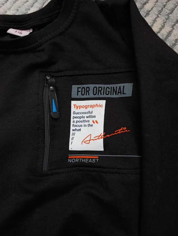 Erkek Çocuk Siyah Fermuarlı Sweatshirt - Görsel 3