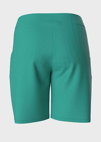 Turkuaz Parlak Kadın Bermuda Şort - Görsel 3