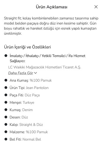 Mavi Denim Kadın straight Fit Jean lc waikiki marka - Görsel 3