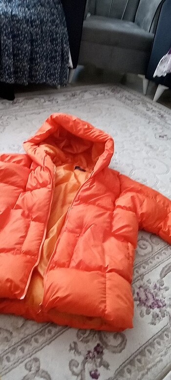 m Beden turuncu Renk Şişme mont