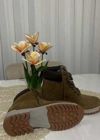 ErkekKahverengi Süet Bağcıklı Dolgu Topuk Bot - Görsel 3