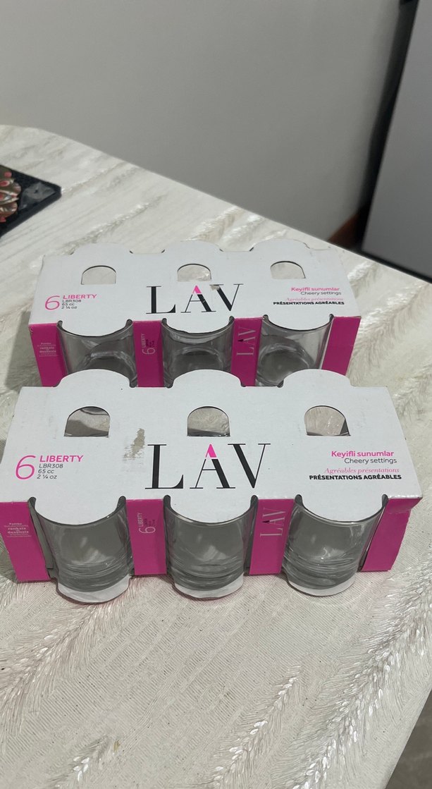 Lav 6'lı Şeffaf Cam Bardak Seti(12 adet) - Görsel 2