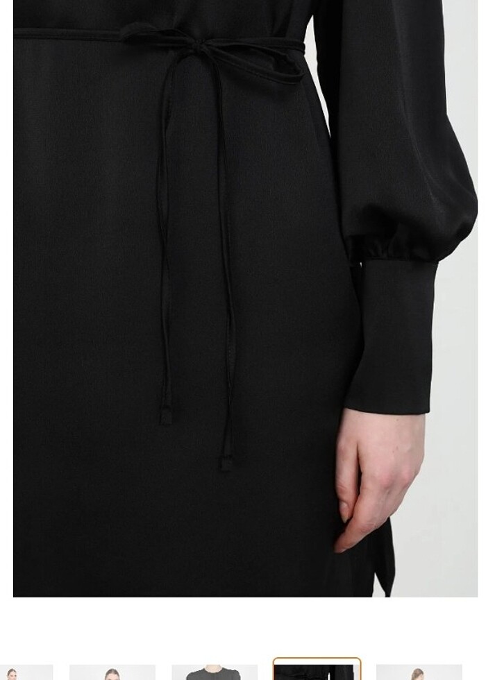 Saten Siyah tunik - Görsel 3