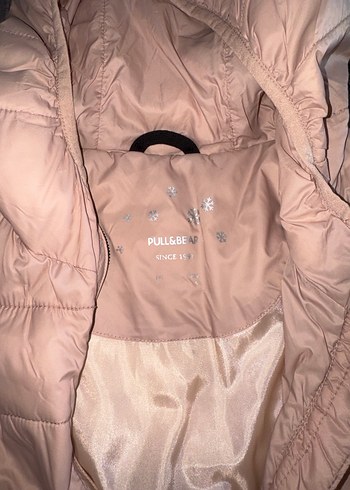 xs Beden pembe Renk Pull & Bear Kapüşonlu Fermuarlı Kadın Mont