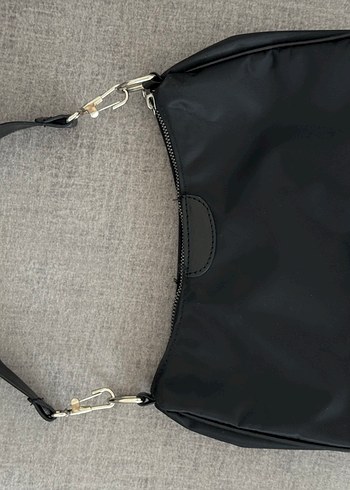 Beden Fermuarlı Siyah Minimalist Kadın Çanta