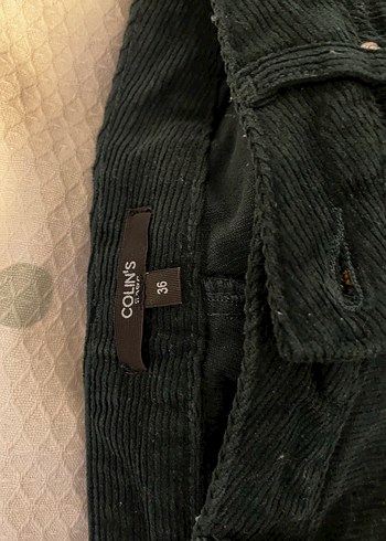 Colins Yeşil Kadife Pantolon Kadın 36 - Görsel 4