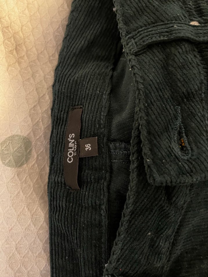 Colins Yeşil Kadife Pantolon Kadın 36 - Görsel 4