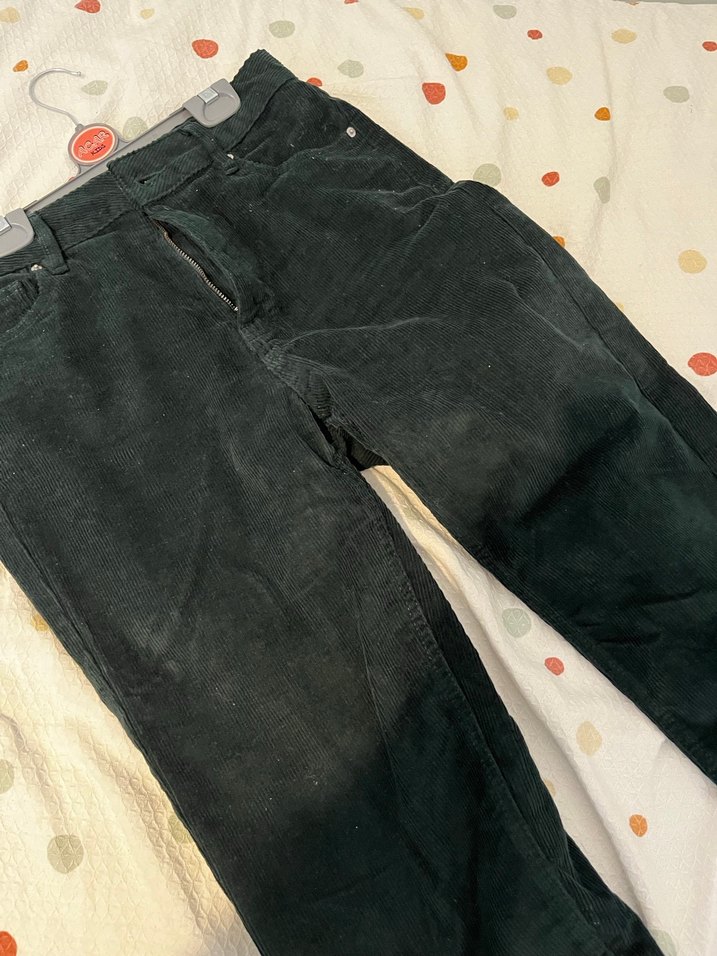 Colins Yeşil Kadife Pantolon Kadın 36 - Görsel 3