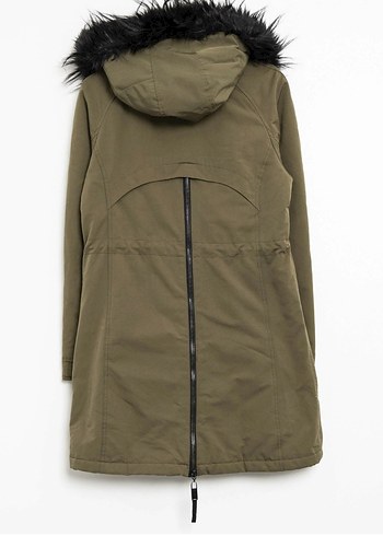 Zara Haki içi tüylü parka - Görsel 2