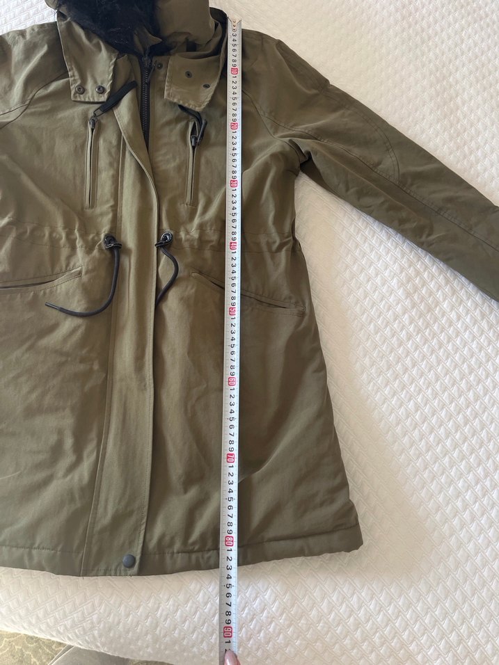 Zara Haki içi tüylü parka - Görsel 5