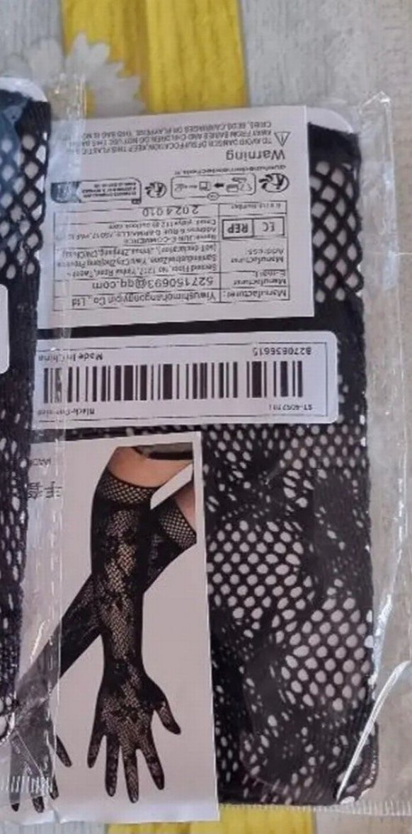 uzun Siyah Dantel Gotik Kadın Eldivenleri - Görsel 3