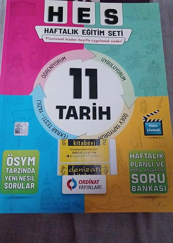 Ordinat Yayinlari Hes Haftalik Egitim Set 11 Sinif Tarih Kitabi