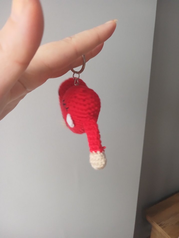 Renkli Örgü Kalp Anahtarlık - Görsel 3