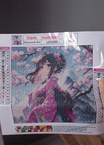 japon anime kız elmas boyama - Görsel 5