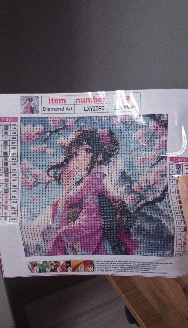 japon anime kız elmas boyama - Görsel 5