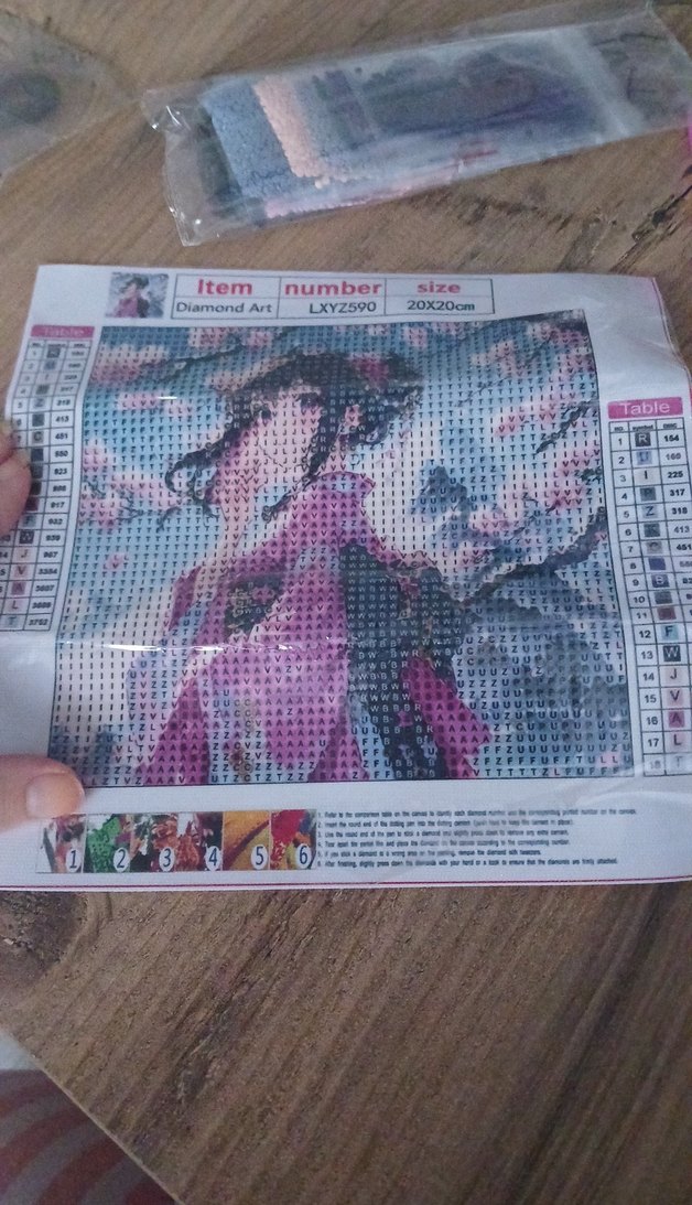 japon anime kız elmas boyama - Görsel 2