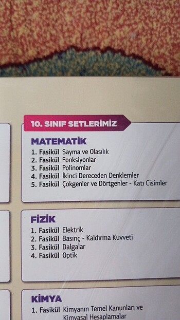 Cap yayinlari 10. Sinif matematik seti - Görsel 2
