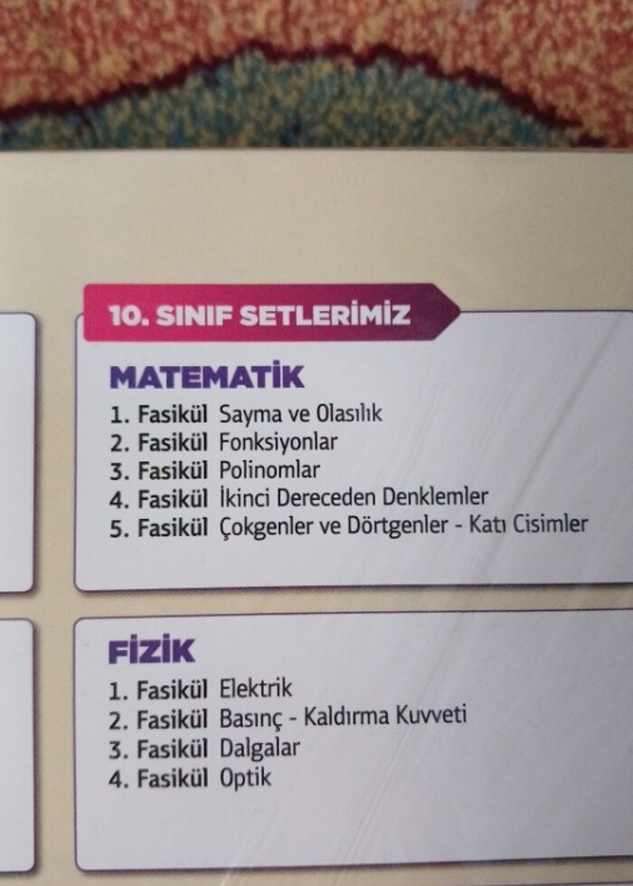 Cap yayinlari 10. Sinif matematik seti - Görsel 2