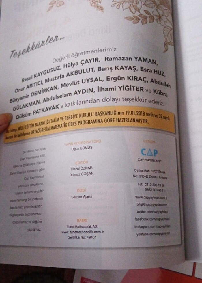 Cap yayinlari 10. Sinif matematik seti - Görsel 3