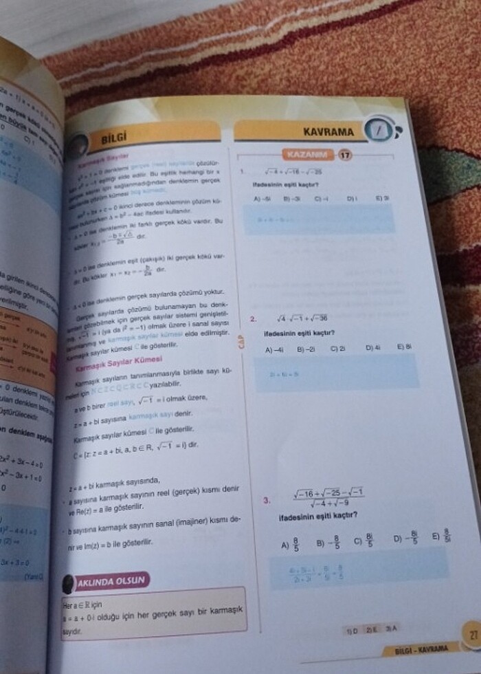 Cap yayinlari 10. Sinif matematik seti - Görsel 4